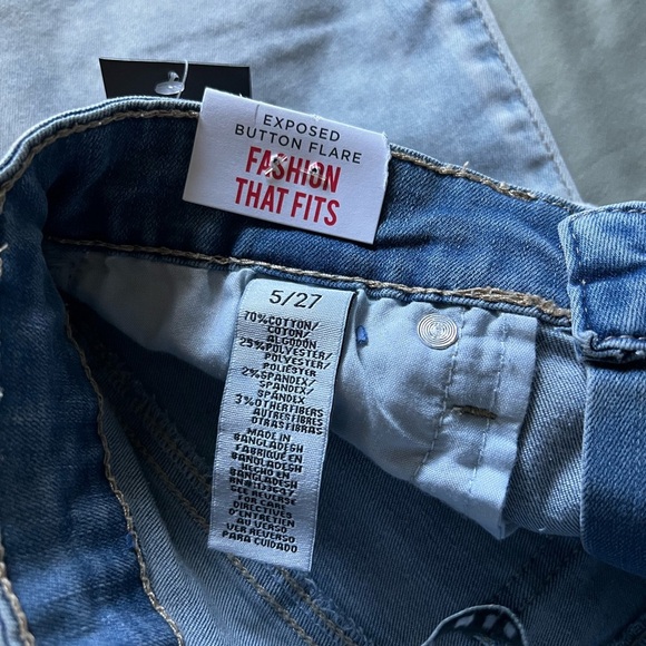 Light Washed Blue Flared Jeans - Picture 3 of 3